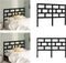 vidaXL - Hoofdbord - 126x4x100 cm - massief grenenhout - zwart