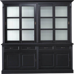 HSM Collection Buffetkast Provence - 220 cm - zwart/wit