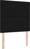 vidaXL - Hoofdbord - Met - Knopen - Gezameld - Zwart - 90 - cm - Fluweel