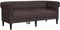 vidaXL - Tweezitsbank - Chesterfield-stijl - stof - donkerbruin