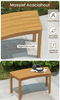 Coast Set van 2 Houten Tuinbanken - Acaciahout - Weerbestendig - 180 kg draagvermogen - Naturel (2 stuks)