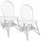 vidaXL - Eetkamerstoelen - 2 - st - massief - rubberwood - wit