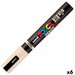 POSCA PC-5BR - Markeerstift - Inkt op waterbasis 1-4 mm - Beige (6 stuks)