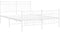 vidaXL - Bedframe - met - hoofd- - en - voeteneinde - metaal - wit - 135x190 - cm