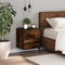 vidaXL - Nachtkastje - wandgemonteerd - 40x31x39,5 - cm - gerookt - eikenkleurig