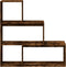 vidaXL - Kamerscherm - / - boekenkast - 123x29x123 - cm - hout - gerookt - eiken