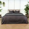 Kayori Elin - Dekbedovertrek Katoensatijn - 140x200-220 cm +1 sloop - Eenpersoons - Antracite