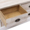 vidaXL - Tv-meubel - 108x30x40 - cm - massief - paulowniahout - wit - en - lichtbruin