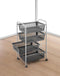 Metaltex - Opbergtrolley - Superjumbo - Opbergkar - met 4 kunststof manden - Metallic