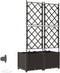 vidaXL - Tuinplantenbakken - met - Water - Irrigatiesysteem - - - 2 - stuks - - - Bruin
