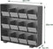 BRASQ Thee Organizer TB200 - Theedoos 12 vaks - Ruimtebesparend - Zwart