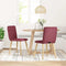 vidaXL - Eetkamerstoelen - 2 - st - stof - wijnrood