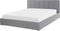 DREUX - Bed met opbergruimte - Lichtgrijs - 160 x 200 cm - Polyester