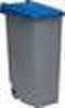 Recycling prullenbak Denox Grijs Blauw Plastic 110 L