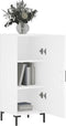 vidaXL - Dressoir - 34,5x34x90 - cm - bewerkt - hout - wit