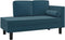 vidaXL - Chaise - longue - met - kussens - en - bolster - fluweel - blauw