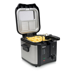 Tristar FR-6878 - Friteuse - 2,5 liter - 1600W - Inklapbaar handvat - RVS/Zwart