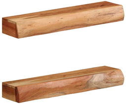 vidaXL - Wandschappen - 2 - st - 60x17x8 - cm - massief - acaciahout