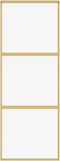 vidaXL - Schuifdeur - 76x205 - cm - helder - ESG-glas - en - aluminium - goudkleurig