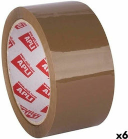 Plakband Apli 48 mm x 66 m Bruin (6 Stuks)