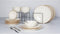 Cosy & Trendy - Dessertborden Set van 6 - Ø22 cm - Keramisch Stengods - Ivory Granit (6 stuks)