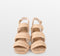 POSH by Poelman BO - Dames Sandalen met hak - Imitatiesuède - Beige - Maat 41