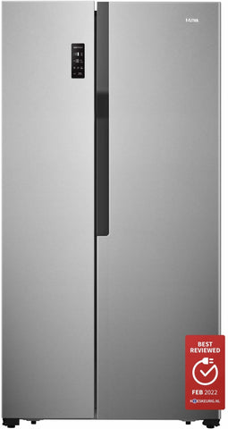 Etna AKV578RVS - Amerikaanse koelkast - 334L koelruimte 185L vriezer - RVS