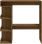 vidaXL - Bartafel - met - opbergrek - 100x50x101,5 - cm - bewerkt - hout - bruin - eiken