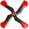 BoomerangFan X-FLY - Boemerang 4 bladig - 27 cm - Linkshandig