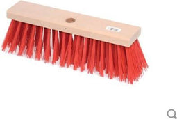 Straatbezem kunstvezels 29cm rode haren gat Ø23,5mm