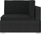 vidaXL - Hoekbank - 1 - st - met - kussens - poly - rattan - bruin