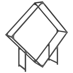 vidaXL - Brandhoutrek - 100x25x100 - cm - koudgewalst - staal - zwart
