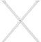vidaXL - Eettafelpoten - 2 - st - X-vormig - 70x(72-73) - cm - staal - wit