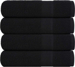 vidaXL - Handdoeken - 4 - st - 50x100 - cm - 360 - g/m² - 100% - katoen - zwart
