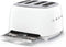 SMEG TSF03WHEU - Broodrooster - 4 brede sleuven 2000 W - Wit
