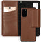 Selencia Hoesje Geschikt voor Samsung Galaxy S20 Plus Hoesje Met Pasjeshouder - Selencia Surya 2-in-1 Uitneembare Vegan Lederen Bookcase - Bruin