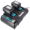 2-slot Makita DC 18 RD dubbele snellader 7,2 volt tot 18 volt voor 1-2 Li-ion, NiMH-batterijen, met