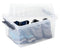Sunware - Q-line opbergbox 36L transparant metaal - 50 x 40 x 26 cm