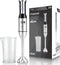 1000 W Staafmixer - Roestvrij staal - 8 standen plus turbo - Zwart zilver