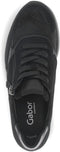Gabor Dames Sneakers - Lage sneakers - Suède en synthetisch - Zwart