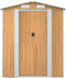 vidaXL - Tuinschuur - 192x357x223 - cm - gegalvaniseerd - staal - lichtbruin