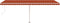 vidaXL - Luifel - automatisch - met - LED - windsensor - 600x300 - cm - oranje - bruin