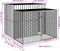 vidaXL - Hondenhok - met - ren - 214x253x181 - cm - gegalvaniseerd - staal - antraciet