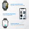 Nuvance Smartwatch - Heren & Dames - Stappenteller & Hartslagmeter - Zwart