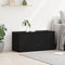 vidaXL - Opbergdoos - met - Deksel - Zwart - Eiken - 100x42x46 - cm - Gelaagd - Hout