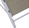 vidaXL - Ligbed - textileen - en - aluminium - taupe