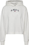 Tommy Hilfiger cropped hoodie - Dames - Capuchon met aantrekkoord - Wit - M