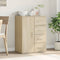 vidaXL - Dressoir - 59x39x80 - cm - bewerkt - hout - sonoma - eikenkleurig