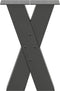 vidaXL - Salontafelpoten - 2 - st - X-vormig - 38x(42-43) - cm - staal - antraciet