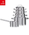 Smile Pannenset - Kookpannenset Inductie met Antiaanbaklaag - RVS - Set van 5 (5 stuks)